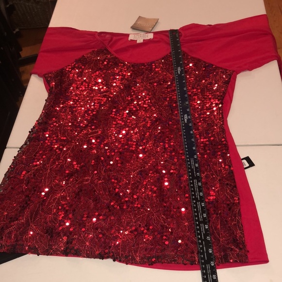 American Glamour size XL ted sequin mini dress long slit balloon sleeves - Picture 12 of 13